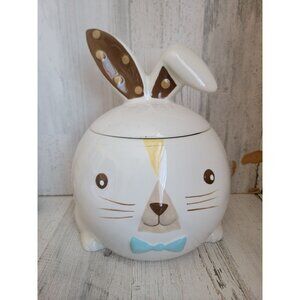 target‎ Easter bunny cookie jar bowtie spring home decor